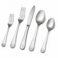 Besteckset 5-teilig aus Edelstahl Silber matt für den Esstisch
