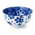 Schüssel 18 cm Porzellan Blau Weiß mit Blumenmuster für Speisen