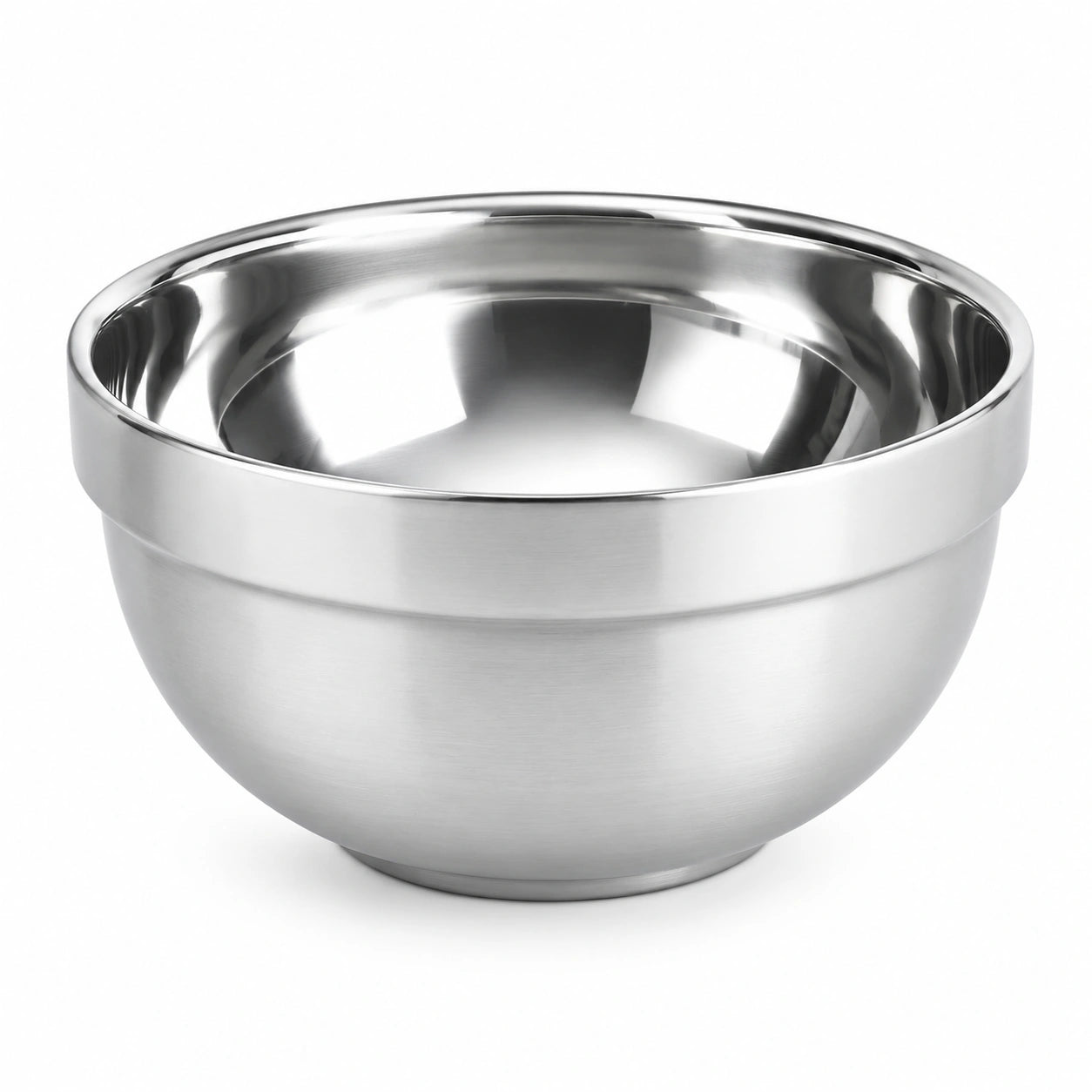 Rührschüssel 20 cm aus Edelstahl silber für Zubereitung
