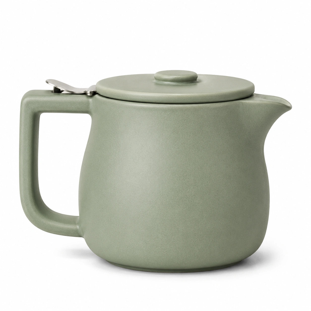 Teekanne 700 ml Keramik Salbeigrün mit Deckel und Ausgießer